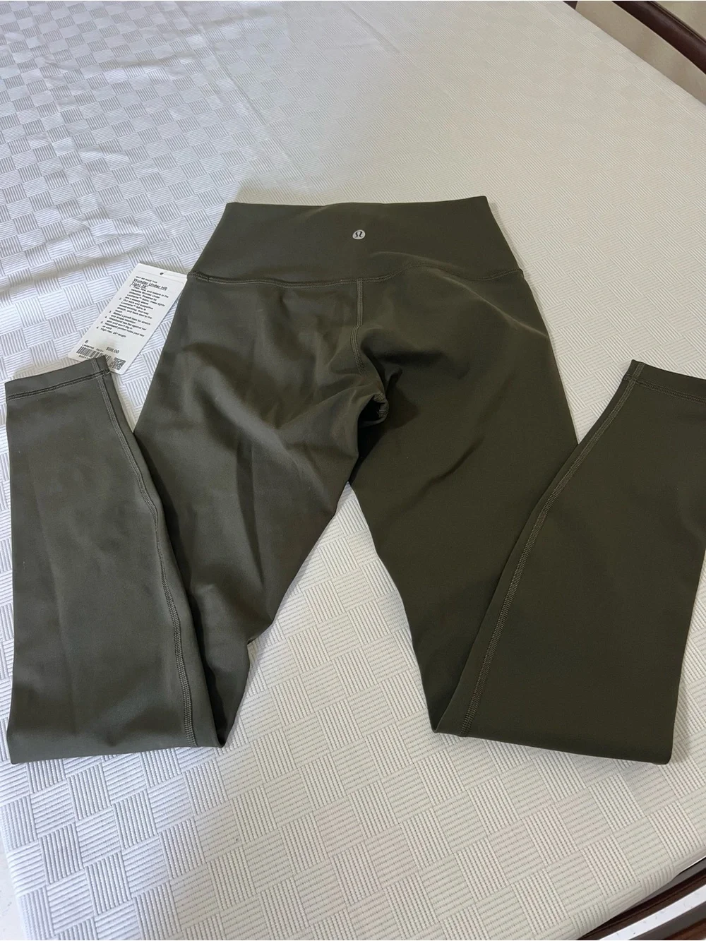 lululemon athletica green High-Rise Leggings with White Tank